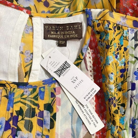 Anthropologie Taylor Pintucked Mini Dress Size XS - Picture 6 of 7